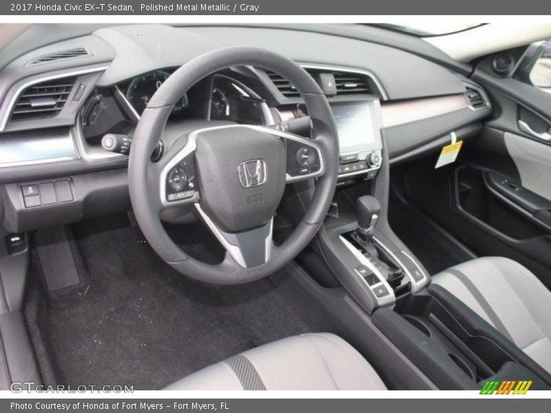 Polished Metal Metallic / Gray 2017 Honda Civic EX-T Sedan