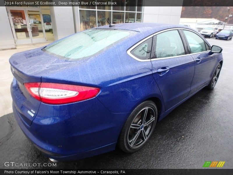 Deep Impact Blue / Charcoal Black 2014 Ford Fusion SE EcoBoost