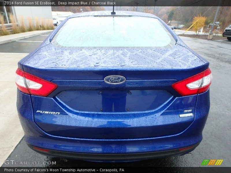 Deep Impact Blue / Charcoal Black 2014 Ford Fusion SE EcoBoost