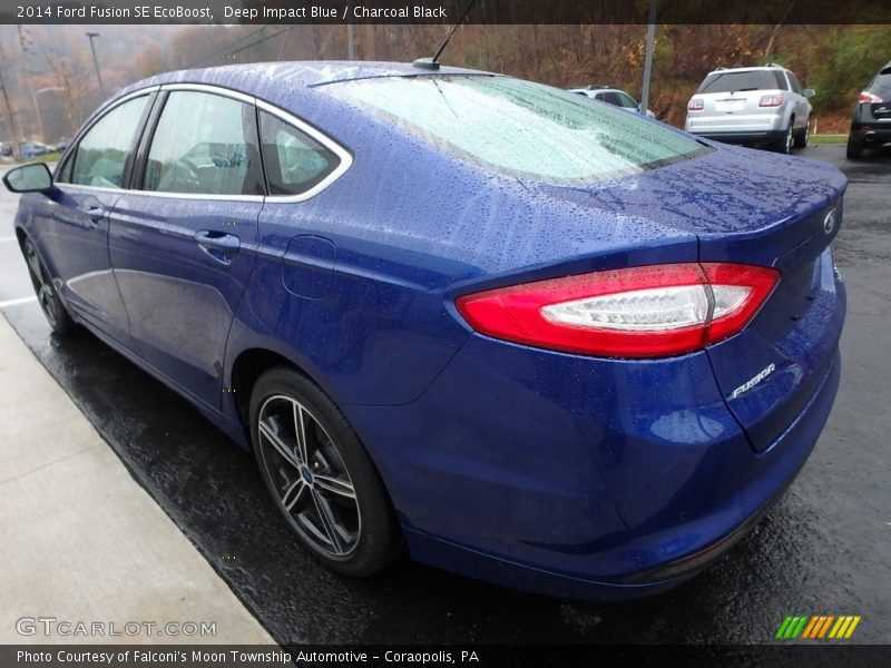 Deep Impact Blue / Charcoal Black 2014 Ford Fusion SE EcoBoost