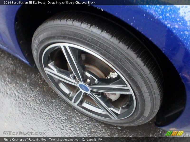 Deep Impact Blue / Charcoal Black 2014 Ford Fusion SE EcoBoost