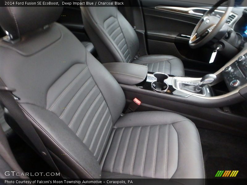 Deep Impact Blue / Charcoal Black 2014 Ford Fusion SE EcoBoost