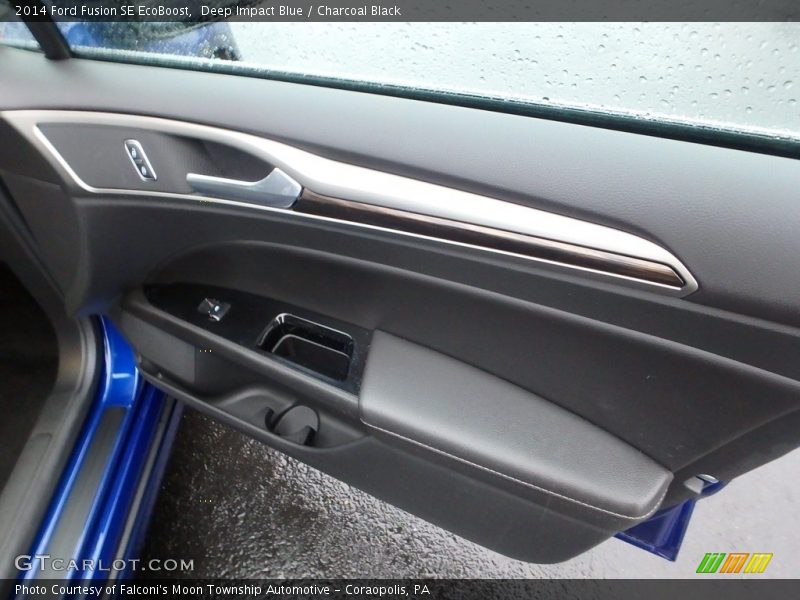 Deep Impact Blue / Charcoal Black 2014 Ford Fusion SE EcoBoost