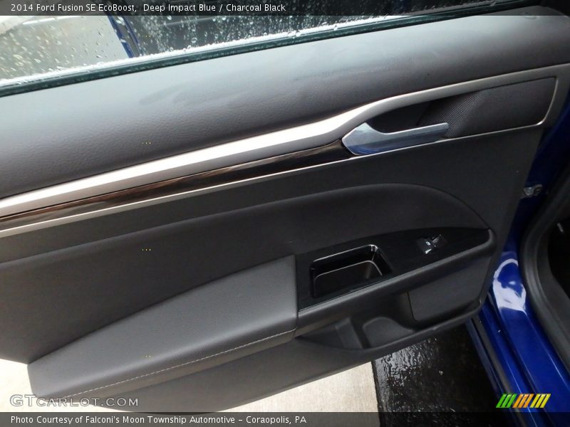 Deep Impact Blue / Charcoal Black 2014 Ford Fusion SE EcoBoost