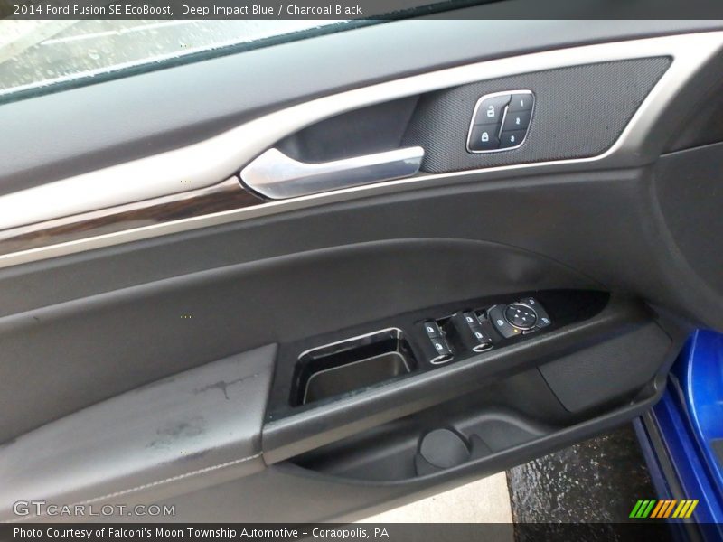 Deep Impact Blue / Charcoal Black 2014 Ford Fusion SE EcoBoost