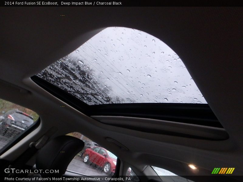 Deep Impact Blue / Charcoal Black 2014 Ford Fusion SE EcoBoost