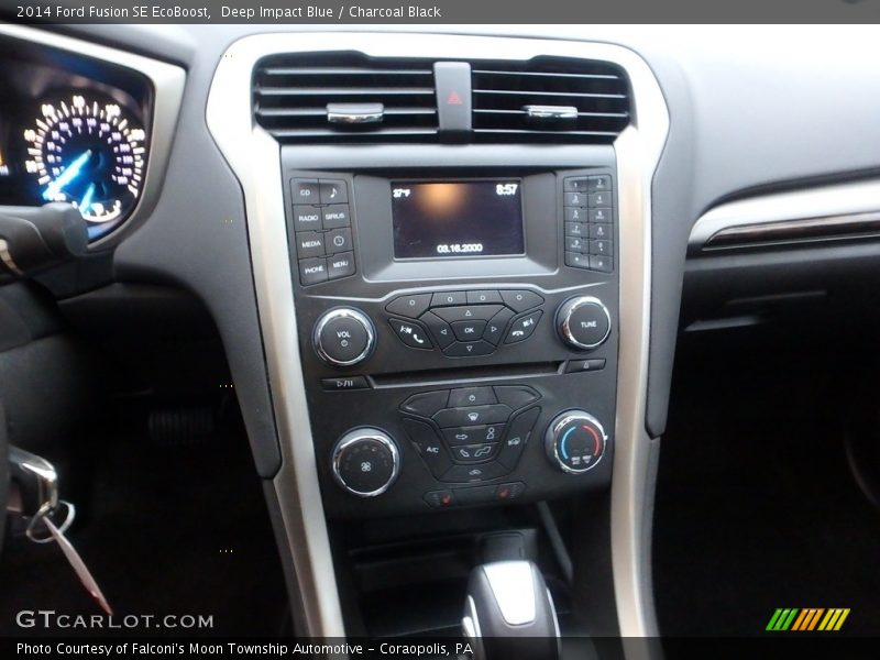 Deep Impact Blue / Charcoal Black 2014 Ford Fusion SE EcoBoost