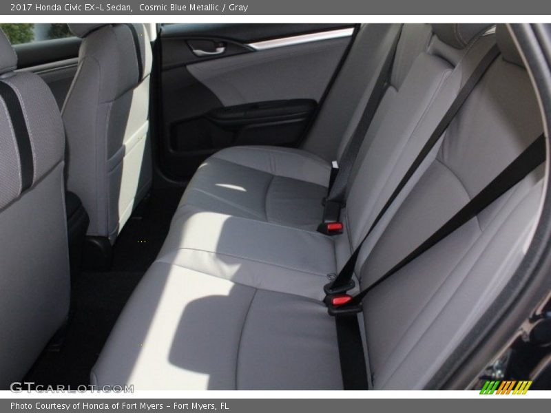 Cosmic Blue Metallic / Gray 2017 Honda Civic EX-L Sedan