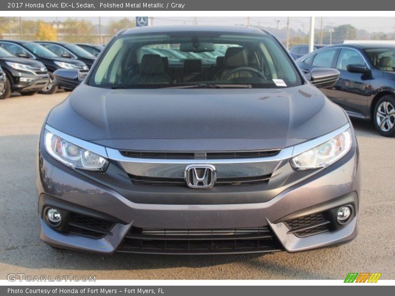 Polished Metal Metallic / Gray 2017 Honda Civic EX-L Sedan