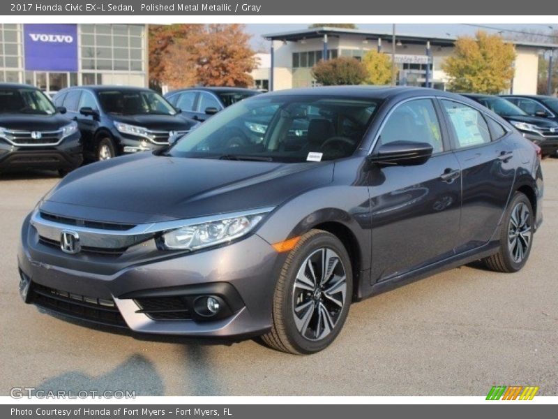 Polished Metal Metallic / Gray 2017 Honda Civic EX-L Sedan