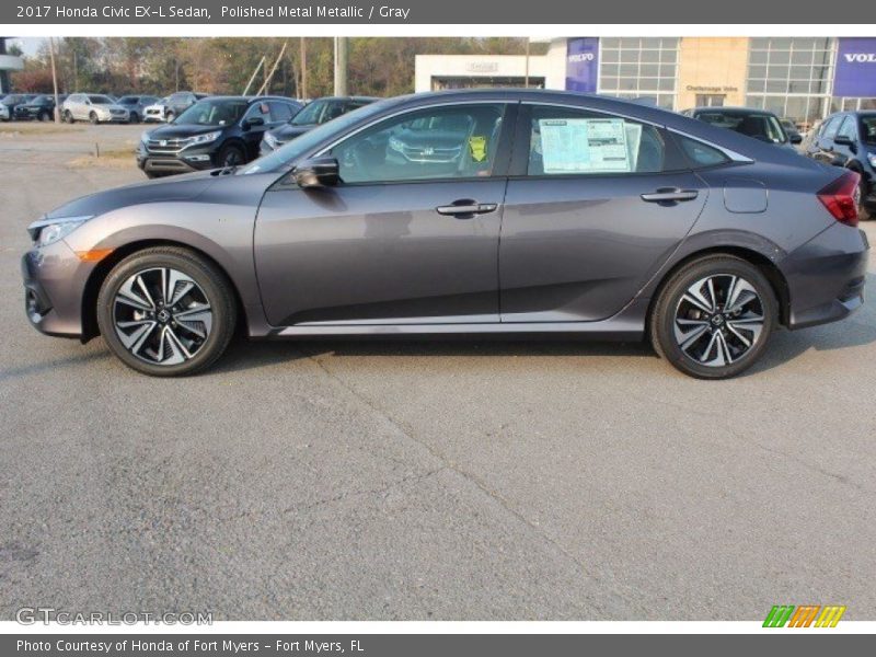 Polished Metal Metallic / Gray 2017 Honda Civic EX-L Sedan