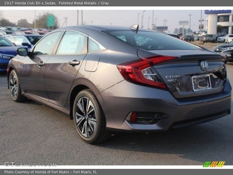 Polished Metal Metallic / Gray 2017 Honda Civic EX-L Sedan