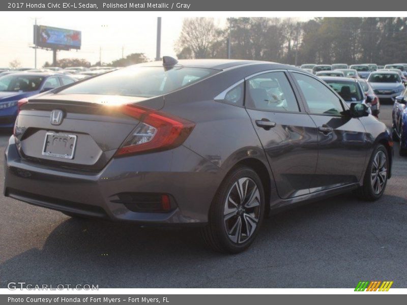 Polished Metal Metallic / Gray 2017 Honda Civic EX-L Sedan