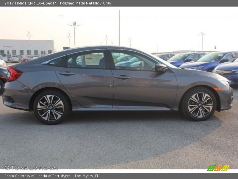 Polished Metal Metallic / Gray 2017 Honda Civic EX-L Sedan