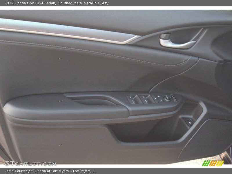 Polished Metal Metallic / Gray 2017 Honda Civic EX-L Sedan