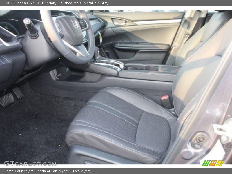 Polished Metal Metallic / Gray 2017 Honda Civic EX-L Sedan