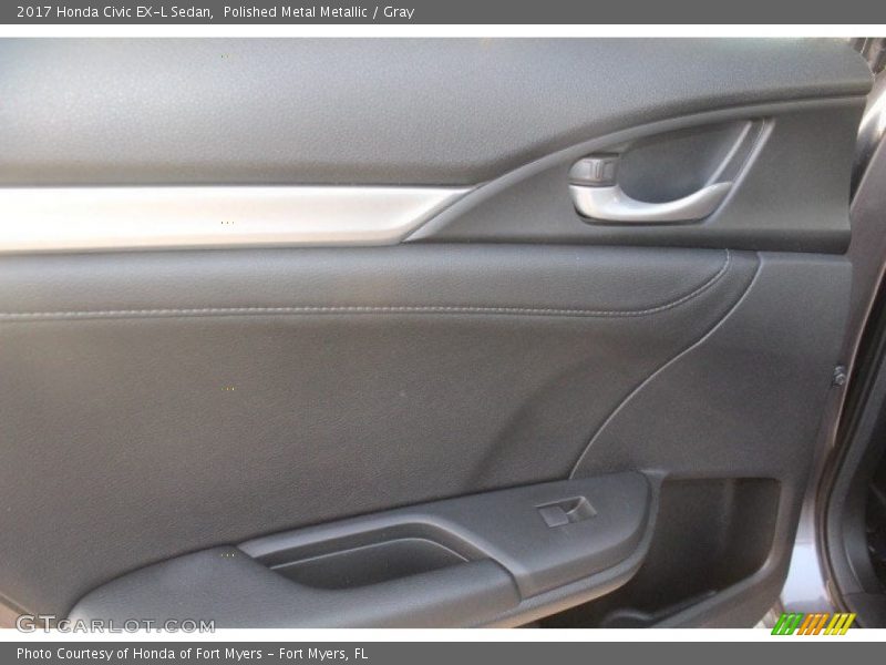 Polished Metal Metallic / Gray 2017 Honda Civic EX-L Sedan