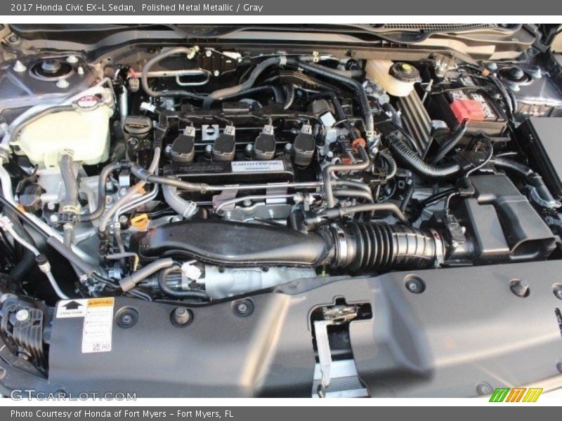 Polished Metal Metallic / Gray 2017 Honda Civic EX-L Sedan