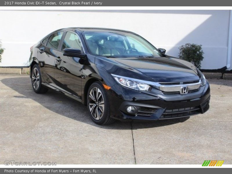 Crystal Black Pearl / Ivory 2017 Honda Civic EX-T Sedan