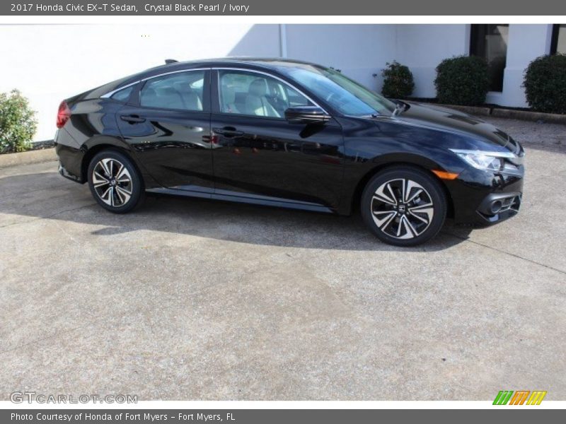Crystal Black Pearl / Ivory 2017 Honda Civic EX-T Sedan