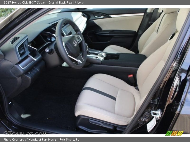 Crystal Black Pearl / Ivory 2017 Honda Civic EX-T Sedan