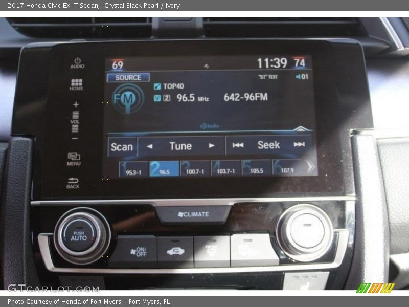 Crystal Black Pearl / Ivory 2017 Honda Civic EX-T Sedan