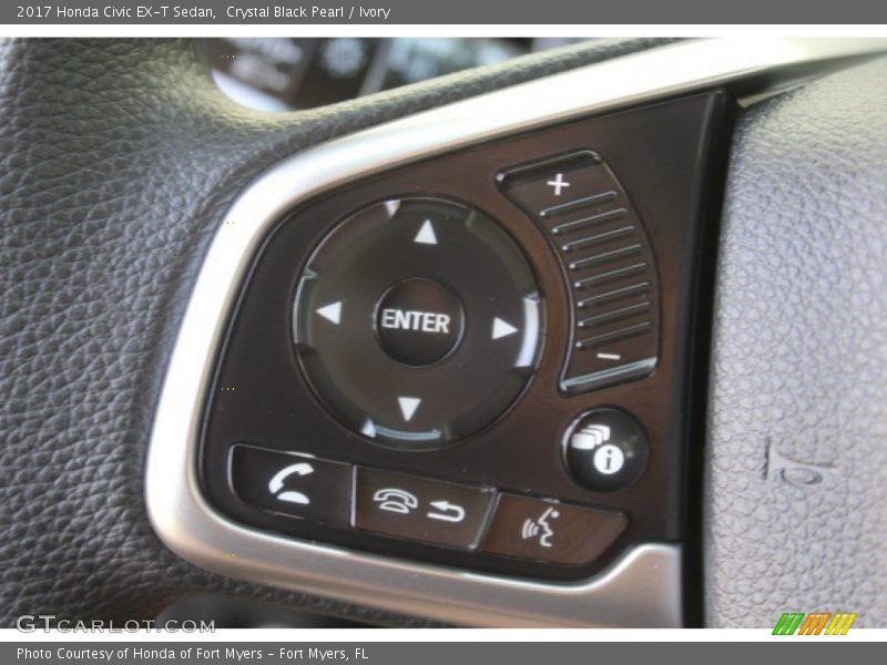Crystal Black Pearl / Ivory 2017 Honda Civic EX-T Sedan