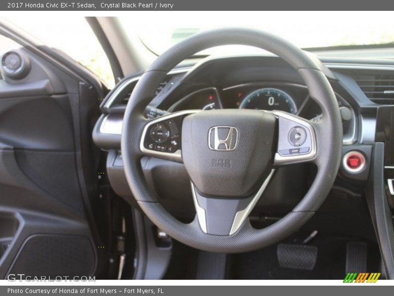 Crystal Black Pearl / Ivory 2017 Honda Civic EX-T Sedan