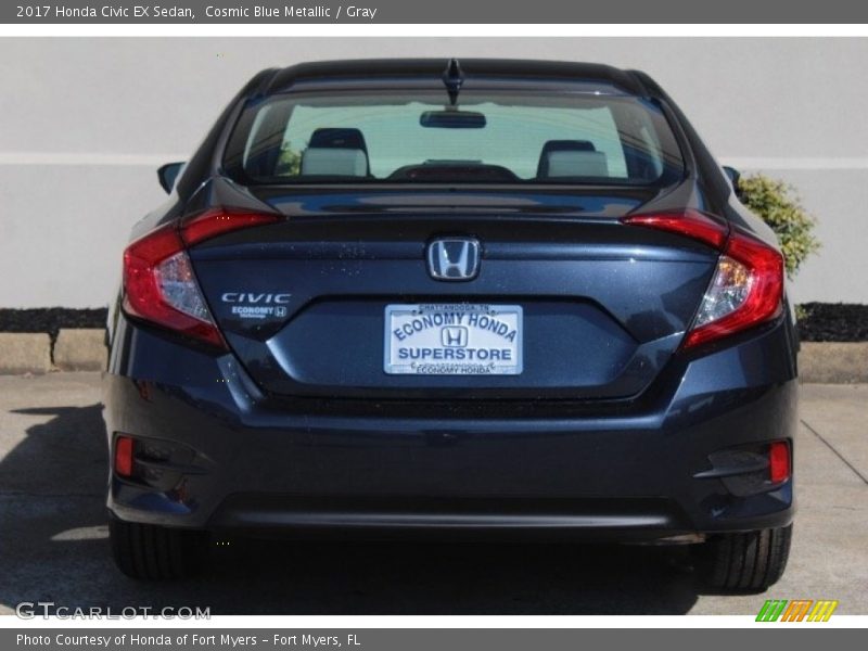 Cosmic Blue Metallic / Gray 2017 Honda Civic EX Sedan