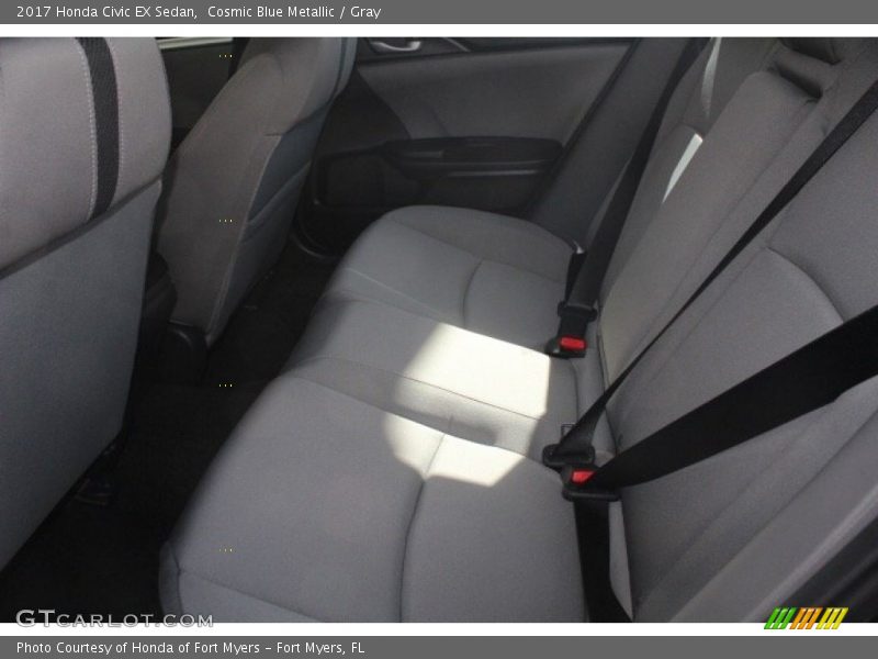 Cosmic Blue Metallic / Gray 2017 Honda Civic EX Sedan