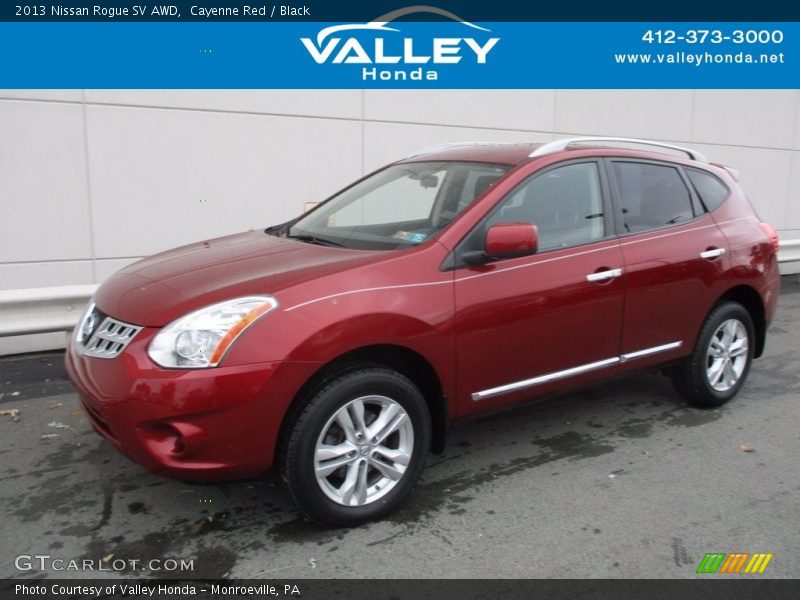 Cayenne Red / Black 2013 Nissan Rogue SV AWD