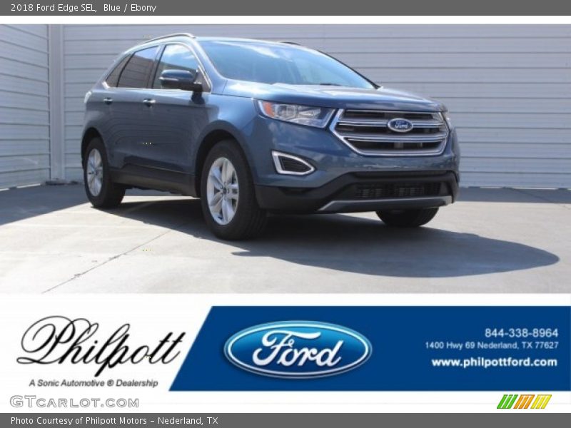 Blue / Ebony 2018 Ford Edge SEL