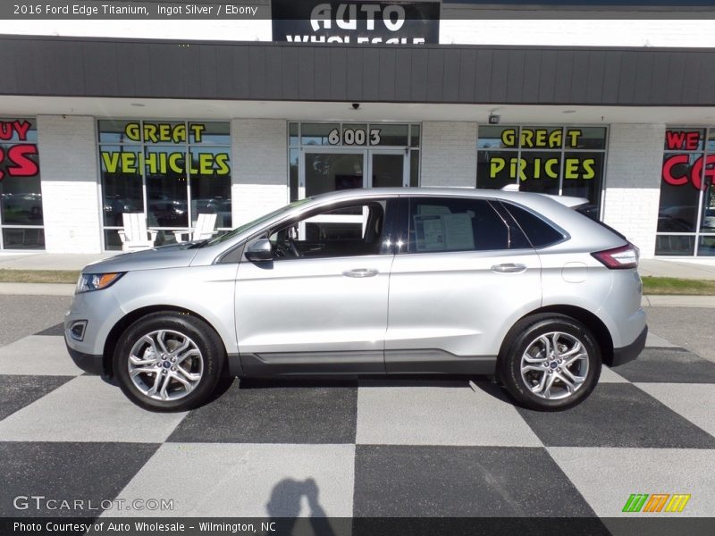 Ingot Silver / Ebony 2016 Ford Edge Titanium