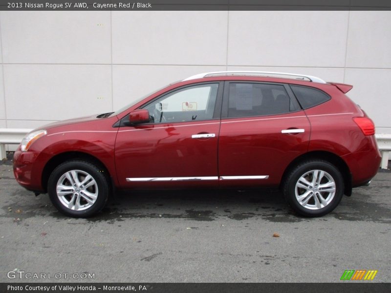 Cayenne Red / Black 2013 Nissan Rogue SV AWD