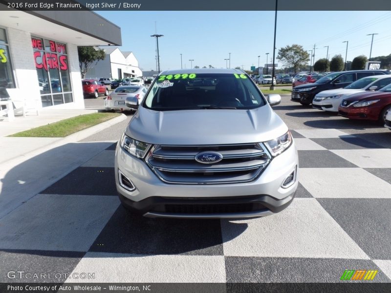 Ingot Silver / Ebony 2016 Ford Edge Titanium