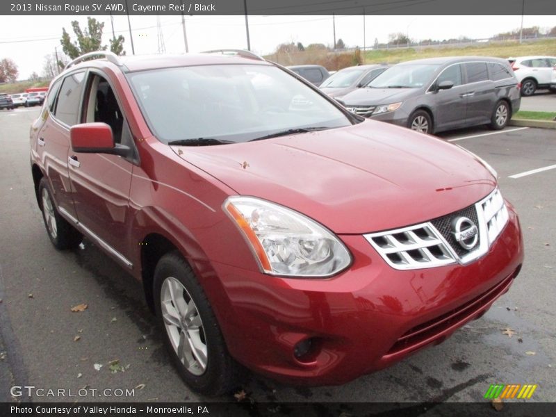 Cayenne Red / Black 2013 Nissan Rogue SV AWD
