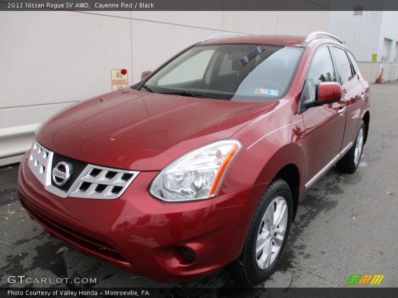 Cayenne Red / Black 2013 Nissan Rogue SV AWD