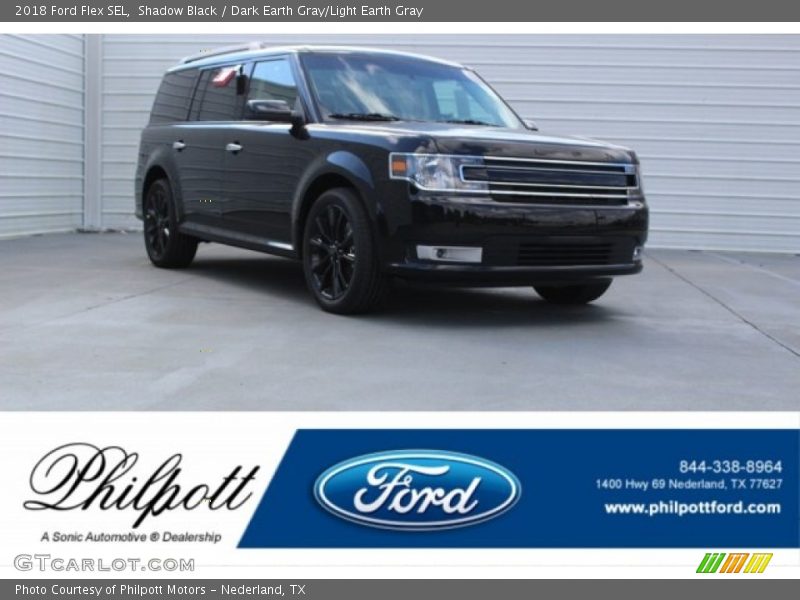 Shadow Black / Dark Earth Gray/Light Earth Gray 2018 Ford Flex SEL