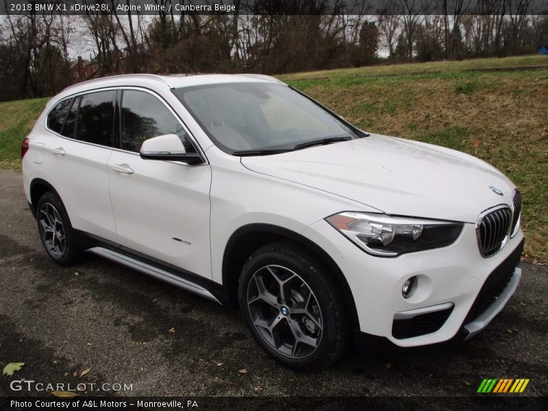 Alpine White / Canberra Beige 2018 BMW X1 xDrive28i