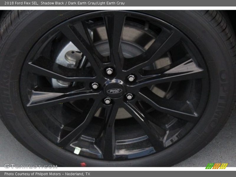 Shadow Black / Dark Earth Gray/Light Earth Gray 2018 Ford Flex SEL
