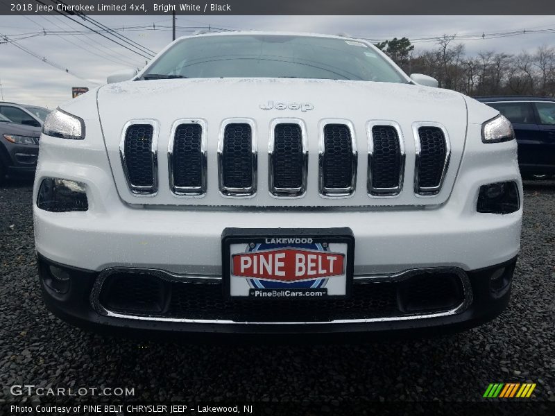 Bright White / Black 2018 Jeep Cherokee Limited 4x4