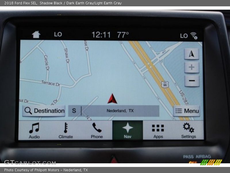 Navigation of 2018 Flex SEL