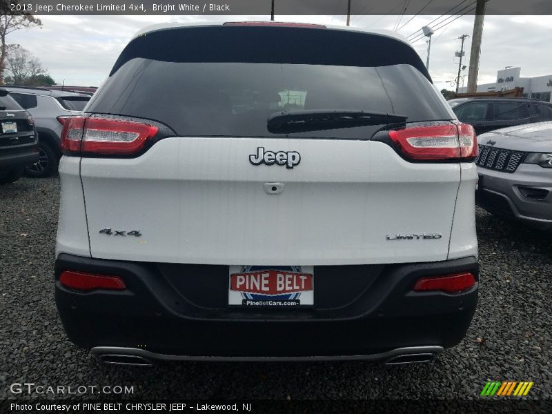 Bright White / Black 2018 Jeep Cherokee Limited 4x4