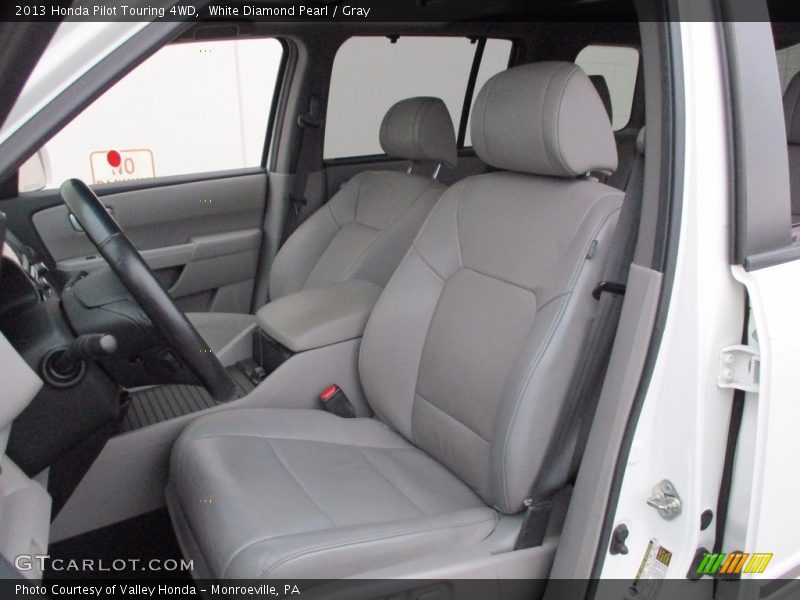 White Diamond Pearl / Gray 2013 Honda Pilot Touring 4WD
