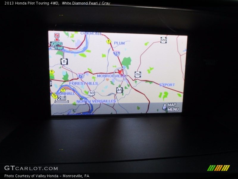 White Diamond Pearl / Gray 2013 Honda Pilot Touring 4WD