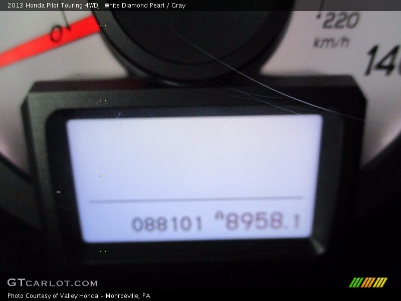 White Diamond Pearl / Gray 2013 Honda Pilot Touring 4WD