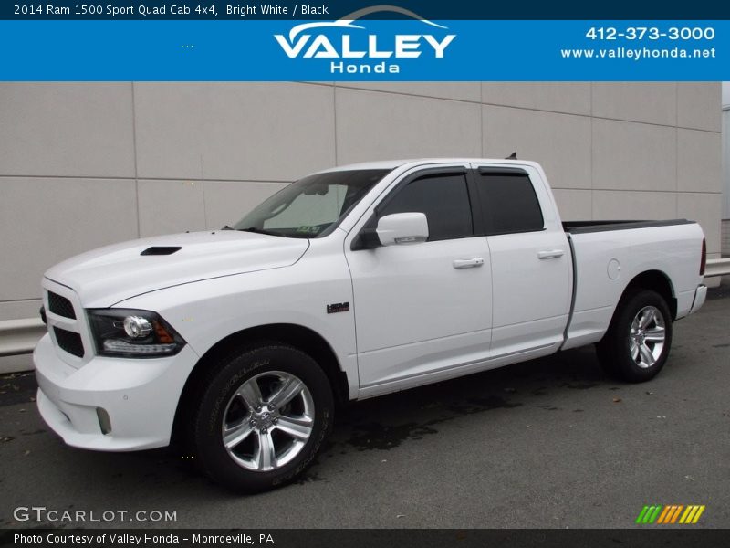 Bright White / Black 2014 Ram 1500 Sport Quad Cab 4x4