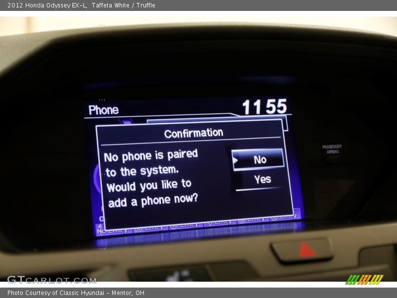 Taffeta White / Truffle 2012 Honda Odyssey EX-L