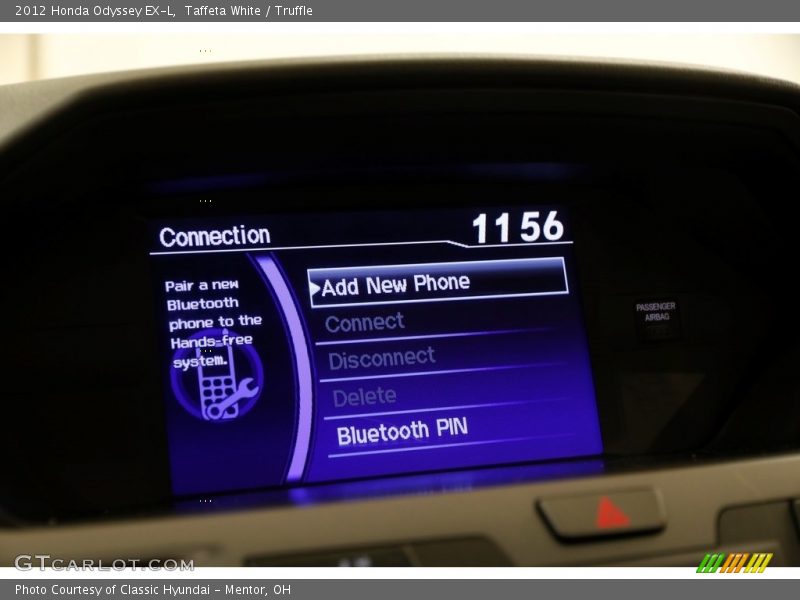 Taffeta White / Truffle 2012 Honda Odyssey EX-L