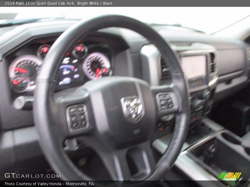 Bright White / Black 2014 Ram 1500 Sport Quad Cab 4x4